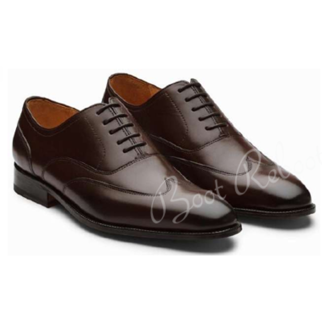 Leather Wingtip Oxfords Shoes